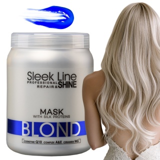 Stapiz Sleek Line Blond Maska do Włosów Blond, Siwych i Rozjaśnianych z Jedwabiem 1000ml