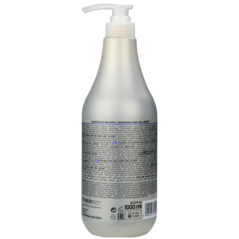 Stapiz Sleek Line Blond Szampon do Włosów Blond, Siwych i Rozjaśnianych z Jedwabiem 1000ml