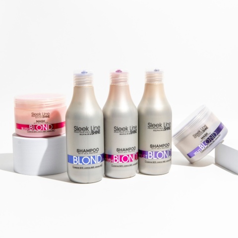 Stapiz Sleek Line Blond Szampon do Włosów Blond, Siwych i Rozjaśnianych z Jedwabiem 1000ml
