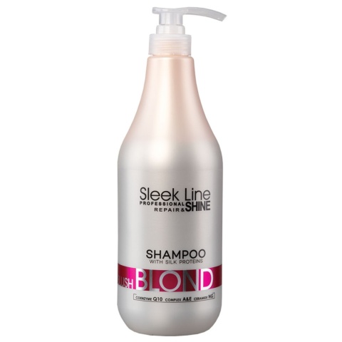 Stapiz Sleek Line Blush Blond Szampon do Włosów Farbowanych z Jedwabiem 1000ml