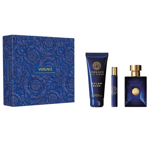 Versace Pour Homme Dylan Blue zestaw woda toaletowa spray 100ml + żel pod prysznic 150ml + woda toaletowa spray 10ml Versace Pour Homme Dylan Blue zestaw woda toaletowa spray 100ml + żel pod prysznic 150ml + woda toaletowa spray 10ml