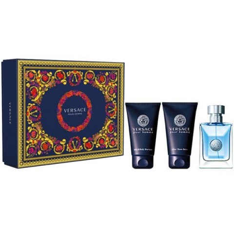 Versace Pour Homme zestaw woda toaletowa spray 50ml + balsam po goleniu 50ml + żel pod prysznic 50ml Versace Pour Homme zestaw woda toaletowa spray 50ml + balsam po goleniu 50ml + żel pod prysznic 50ml