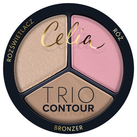 Celia Trio Contour zestaw do konturowania twarzy w pudrze 01 Celia Trio Contour zestaw do konturowania twarzy w pudrze 01