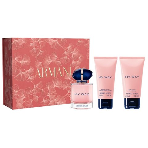 Giorgio Armani My Way zestaw woda perfumowana spray 50ml + balsam do ciała 50ml + żel pod prysznic 50ml Giorgio Armani My Way zestaw woda perfumowana spray 50ml + balsam do ciała 50ml + żel pod prysznic 50ml