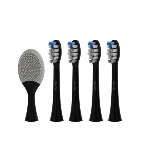 Lovio SonicProtect PRO końcówki do szczoteczki sonicznej średnia twardość Czarne LVTB124BK-HM 5szt
