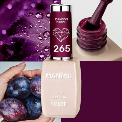 Manica Lakier hybrydowy LED/UV 10ml - Damson Purple - 265