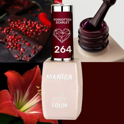 Manica Lakier hybrydowy LED/UV 10ml - Forgotten Scarlet - 264