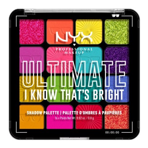 NYX Professional MakeUp Ultimate Shadow Palette paleta cieni do powiek I Know That's Bright 16x0.8g