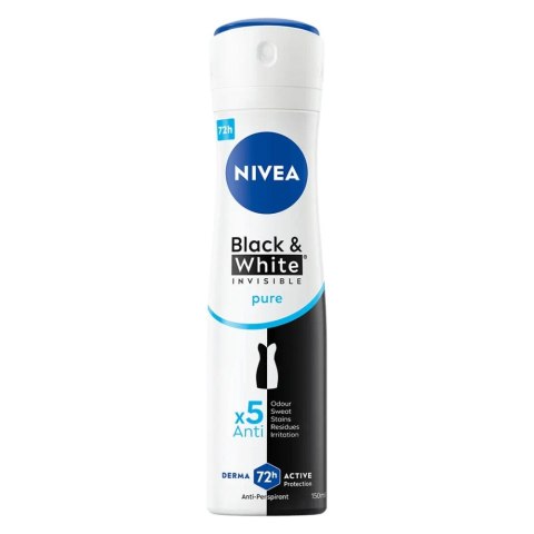 Nivea Black&White Invisible Pure antyperspirant spray 150ml