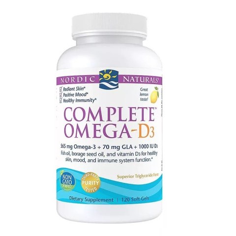 Nordic Naturals Complete Omega-D3 suplement diety 120 kapsułek