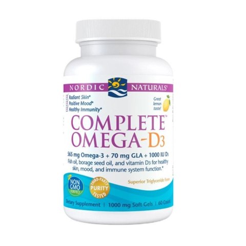 Nordic Naturals Complete Omega-D3 suplement diety 60 kapsułek
