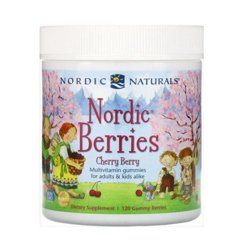 Nordic Naturals Nordic Berries suplement diety dla dzieci 120 żelek wiśniowych
