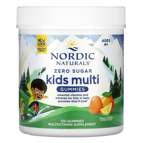 Nordic Naturals Zero Sugar Kids Multi Gummies suplement diety dla dzieci 120 żelek bez cukru