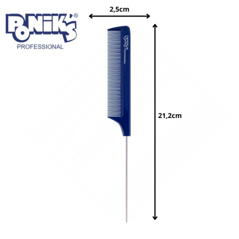 Poniks Grzebień do Tapirowania z Metalowym Szpikulcem