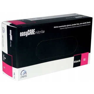 Zarys easyCare Rękawiczki Nitrylowe Czarne S 100szt