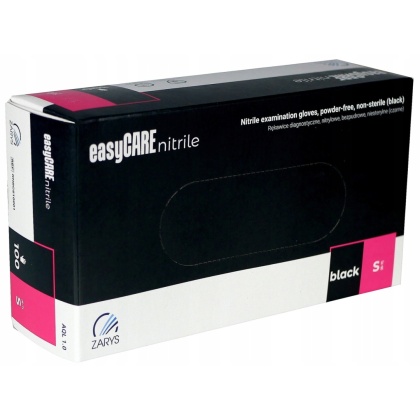 Zarys easyCare Rękawiczki Nitrylowe Czarne S 100szt