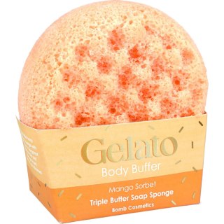 Bomb Cosmetics Gelato Body Buffer gąbka do mycia ciała Mango Sorbet 200g