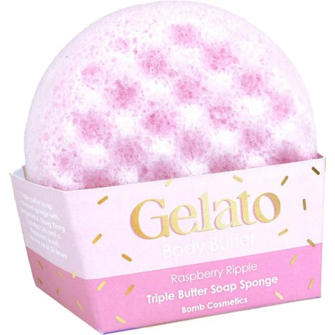 Bomb Cosmetics Gelato Body Buffer gąbka do mycia ciała Raspberry Ripple 200g