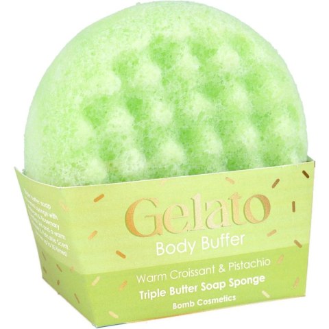 Bomb Cosmetics Gelato Body Buffer gąbka do mycia ciała Warm Croissant & Pistachio 200g