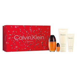 Calvin Klein Obsession zestaw woda perfumowana spray 100ml + balsam do ciała 200ml + żel pod prysznic 100ml + woda perfumowana spray 15ml