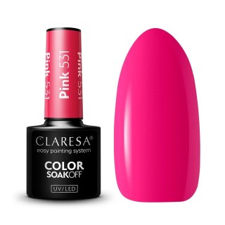 Claresa Color Soak Off UV/LED Pink lakier hybrydowy 531 5g