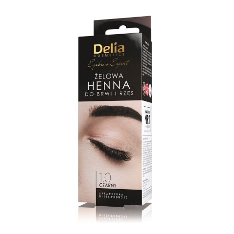 Delia Eyebrow Expert żelowa henna do brwi i rzęs 1.0 Czerń 15ml Delia Eyebrow Expert żelowa henna do brwi i rzęs 1.0 Czerń 15ml