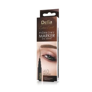 Delia Tripple Stylist Pen 24H piórkowy marker do brwi 4.0 Brązowy
