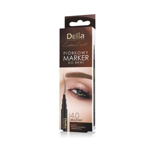 Delia Tripple Stylist Pen 24H piórkowy marker do brwi 4.0 Brązowy
