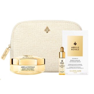 Guerlain Abeille Royale Age-Defying Ritual Honey Treatment Day Cream zestaw krem na dzień 50ml + serum odżywcze 5ml + serum o podwójnej s