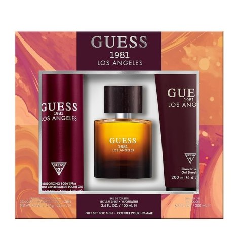 Guess 1981 Los Angeles For Men zestaw woda toaletowa spray 100ml + żel pod prysznic 200ml + dezodorant spray 226ml