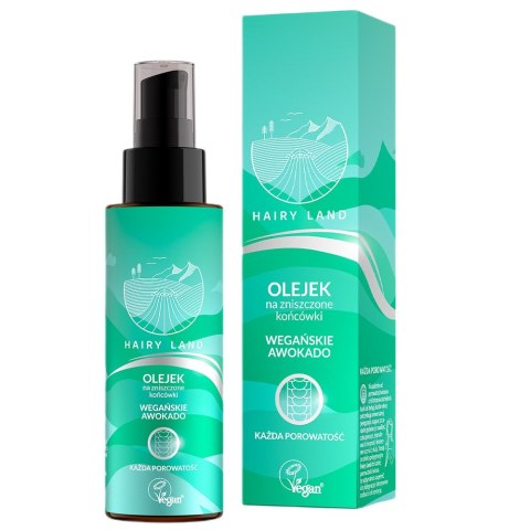Hairy Land Olejek na zniszczone końcówki Wegańskie Awokado 80ml
