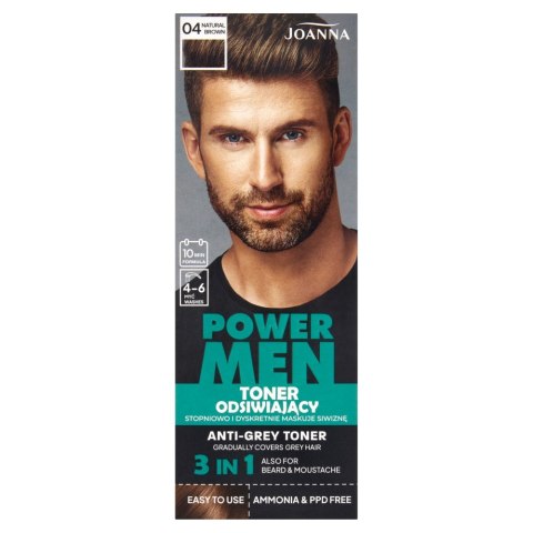Joanna Power Men toner odsiwiający 04 Natural Brown 80g