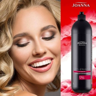 Joanna Professional Utleniacz w kremie 9% 1000g + Platinum Rozjaśniacz do włosów srebrny 450g