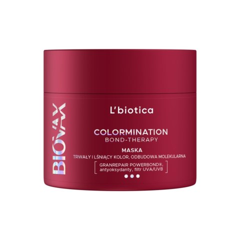 L'biotica Biovax Colormination Bond-Therapy maska odbudowująca wydłużająca trwałość koloru 200ml
