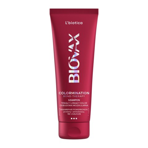 L'biotica Biovax Colormination Bond-Therapy odbudowujący szampon wydłużający trwałość koloru 200ml