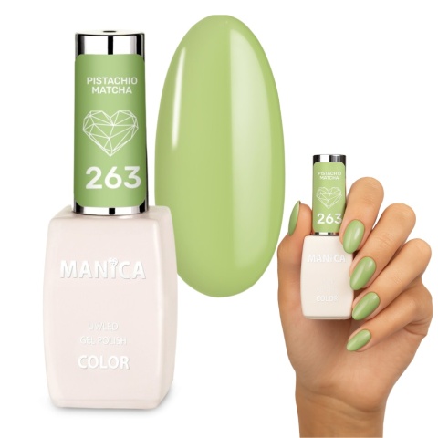 Manica Lakier hybrydowy LED/UV 10ml - Pistachio Matcha - 263