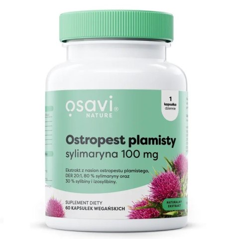 Osavi Ostropest Plamisty + Sylimaryna 100mg suplement diety 60 kapsułek
