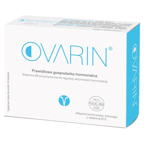 Ovarin Suplement diety wspomagający utrzymanie prawidłowej gospodarki hormonalnej 60 tabletek Ovarin Suplement diety wspomagający utrzymanie prawidłowej gospodarki hormonalnej 60 tabletek