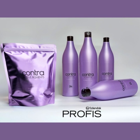 PROFIS Contra Rozjaśniacz do Włosów Białe Włosy 500g + Aktywator w Kremie 6% 1000ml