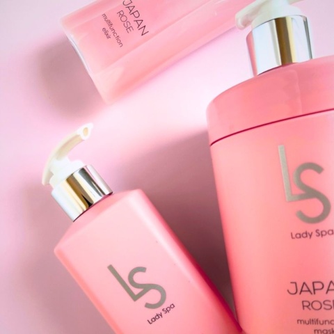 Profis Lady Spa Japan Rose Szampon 800ml + Maska 1000ml + Spray Wielofunkcyjny do Włosów 250ml