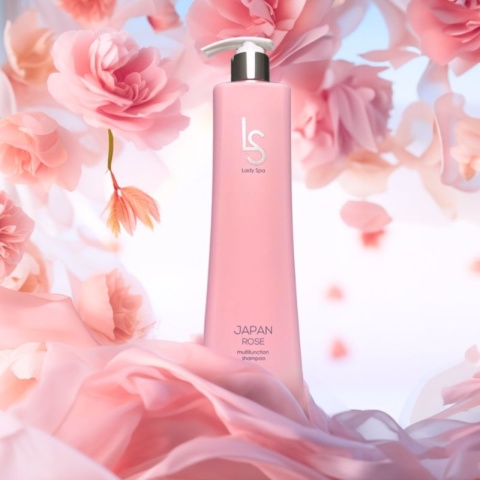 Profis Lady Spa Japan Rose Szampon 800ml + Maska 1000ml + Spray Wielofunkcyjny do Włosów 250ml