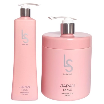 Profis Lady Spa Japan Rose Szampon Nawilżający 800ml + Maska Nawilżająca 1000ml