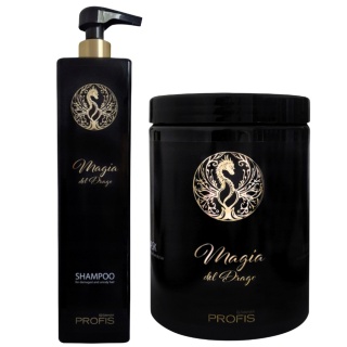 Profis Magia Del Drago Szampon + Maska do Włosów Zniszczonych i Puszących się 2x1000ml
