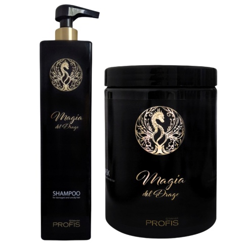 Profis Magia Del Drago Szampon + Maska do Włosów Zniszczonych i Puszących się 2x1000ml