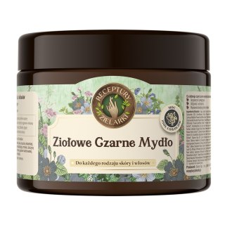 Receptury Zielarki Ziołowe czarne mydło do mycia ciała i włosów 300ml