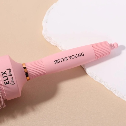 Sister Young Elix Cera Heat Szczotka do Modelowania Włosów Okrągła Różowa 53mm