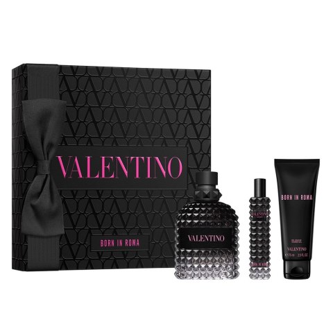 Valentino Uomo Born in Roma zestaw woda toaletowa spray 100ml + woda toaletowa spray 15ml + żel pod prysznic 75ml