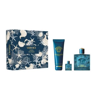 Versace Eros zestaw woda perfumowana spray 100ml + żel pod prysznic 150ml + miniatura wody perfumowanej 5ml