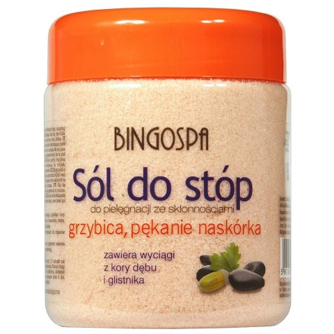 BingoSpa Sól do stóp ze skłonnościami do grzybicy i pękania naskórka 550g BingoSpa Sól do stóp ze skłonnościami do grzybicy i pękania naskórka 550g