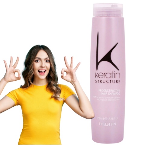 Edelstein Keratin Structure Szampon do Włosów z Keratyną i Kwasem Hialuronowym 250ml